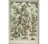 ARToPHIIU Immagini Moderni Murale Artistico Poster Stampe Quadri la visione dei sette candelabri dell'Apocalisse di Albrecht Dürer per Decorazioni per la Casa 60x90cm