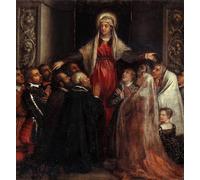 ARToPHIIU Immagini Moderni Murale Artistico Poster Stampe Quadri Lady Della Misericordia Lady of Mercy by Tiziano Vecelli per Decorazioni per la Casa 60x90cm