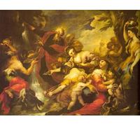 ARToPHIIU Immagini Moderni Murale Artistico Poster Stampe Quadri Mosè colpisce la roccia di Valerio Castello per Decorazioni per la Casa 60x90cm