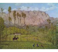ARToPHIIU Immagini Moderni Murale Artistico Poster Stampe Quadri Paesaggio nei pressi di Carrara di Hans Thoma per Decorazioni per la Casa 60x90cm