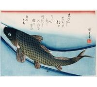 ARToPHIIU Immagini Moderni Murale Artistico Poster Stampe Quadri Pesce di Utagawa Hiroshige per Decorazioni per la Casa 60x90cm