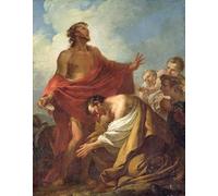 ARToPHIIU Immagini Moderni Murale Artistico Poster Stampe Quadri San Battista che battezza gli ebrei nel deserto di Jean Baptiste Marie Pierre per Decorazioni per la Casa 60x90cm