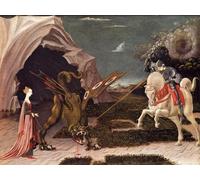 ARToPHIIU Immagini Moderni Murale Artistico Poster Stampe Quadri San Giorgio e il drago di Paolo Uccello per Decorazioni per la Casa 60x90cm
