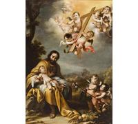 ARToPHIIU Immagini Moderni Murale Artistico Poster Stampe Quadri San Giuseppe e Gesù Bambino davanti alla Santa Croce di Cornelis Schut il Giovane per Decorazioni per la Casa 60x90cm