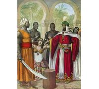 ARToPHIIU Pittura su Tela Arte Stampa su Tela Dipinto Ibn-timnah minaccia di recidere le vene nelle braccia di sua moglie Meimuna di Tancredi Scarpelli per L'arredamento Della Camera da Letto 60x90cm