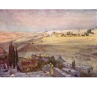 ARToPHIIU Poster Pittura Vintage Stampa Tela Poster Pittura Quadri su Tela Alba dal Monte degli Ulivi di John Fulleylove per la Decorazione Domestica dell'ufficio 60x90cm