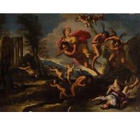ARToPHIIU Poster Pittura Vintage Stampa Tela Poster Pittura Quadri su Tela Borea rapisce Orizia di Giuseppe Bartolomeo Chiari per la Decorazione Domestica dell'ufficio 60x90cm
