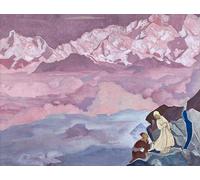 ARToPHIIU Poster Pittura Vintage Stampa Tela Poster Pittura Quadri su Tela Colei che guida di Nikolai Konstantinowitsch Roerich per la Decorazione Domestica dell'ufficio 60x90cm