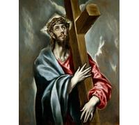 ARToPHIIU Poster Pittura Vintage Stampa Tela Poster Pittura Quadri su Tela Cristo che porta la croce Dipinto di El Greco per la Decorazione Domestica dell'ufficio 60x90cm