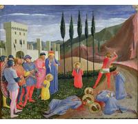 ARToPHIIU Poster Pittura Vintage Stampa Tela Poster Pittura Quadri su Tela il Martirio dei Santi Cosma e Damiano del Beato Angelico per la Decorazione Domestica dell'ufficio 60x90cm