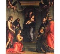 ARToPHIIU Poster Pittura Vintage Stampa Tela Poster Pittura Quadri su Tela Lady col Bambino e Santi di Fra Bartolommeo per la Decorazione Domestica dell'ufficio 60x90cm