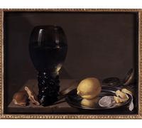 ARToPHIIU Poster Pittura Vintage Stampa Tela Poster Pittura Quadri su Tela Natura morta con bicchiere di vino di Jan Davidsz De Heem per la Decorazione Domestica dell'ufficio 60x90cm