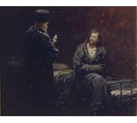 ARToPHIIU Poster Pittura Vintage Stampa Tela Poster Pittura Quadri su Tela Prima della confessione di Ilya Efimovich Repin per la Decorazione Domestica dell'ufficio 60x90cm