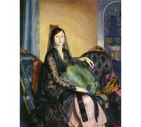 ARToPHIIU Poster Pittura Vintage Stampa Tela Poster Pittura Quadri su Tela Ritratto di Elizabeth di George Wesley Bellows per la Decorazione Domestica dell'ufficio 60x90cm
