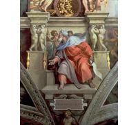 ARToPHIIU Poster Pittura Vintage Stampa Tela Poster Pittura Quadri su Tela Soffitto della Cappella Sistina il Profeta Ezechiele di Buonarroti per la Decorazione Domestica dell'ufficio 60x90cm