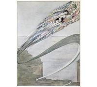 ARToPHIIU Poster Pittura Vintage Stampa Tela Poster Pittura Quadri su Tela Sono mille tempeste e Grey with the Rushing Rains di Harry Clarke per la Decorazione Domestica dell'ufficio 60x90cm