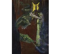 ARToPHIIU Poster su Tela Pittura Dipinto su Tela Classico Giasone che guarda Medea addormenta il drago che custodisce il vello d'oro di Artus Scheiner per la Decorazione Della Parete 60x90cm