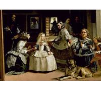 ARToPHIIU Poster su Tela Pittura Dipinto su Tela Classico Las Meninas Dettaglio della metà inferiore raffigurante la famiglia di Iv di Spagna di Diego Velázquez per la Decorazione Della Parete 60x90cm