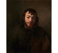 ARToPHIIU Quadri Stampe Pittura su Tela Arte Stampa su Tela Dipinto Busto di giovane ebreo di Rembrandt Van Rijn per L'arredamento Della Camera da Letto 60x90cm