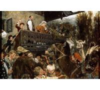 ARToPHIIU Quadri Stampe Pittura su Tela Arte Stampa su Tela Dipinto Cammellieri del circo itinerante a Partenkirchen di Adolph Menzel per L'arredamento Della Camera da Letto 60x90cm