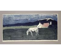 ARToPHIIU Quadri Stampe Pittura su Tela Arte Stampa su Tela Dipinto Crepuscolo. di Vasilij Kandinskij per L'arredamento Della Camera da Letto 60x90cm