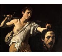 ARToPHIIU Quadri Stampe Pittura su Tela Arte Stampa su Tela Dipinto David con la testa di Golia di Merisi Caravaggio per L'arredamento Della Camera da Letto 60x90cm