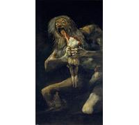 ARToPHIIU Quadri Stampe Pittura su Tela Arte Stampa su Tela Dipinto Divorare suo figlio di Francisco De Goya per L'arredamento Della Camera da Letto 60x90cm