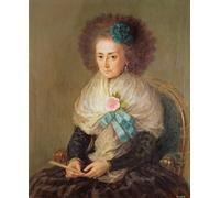 ARToPHIIU Quadri Stampe Pittura su Tela Arte Stampa su Tela Dipinto Dona Maria Antonia Gonzaga Mrchesas De Villafranca di Francisco De Goya per L'arredamento Della Camera da Letto 60x90cm