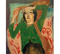 ARToPHIIU Quadri Stampe Pittura su Tela Arte Stampa su Tela Dipinto Due ragazze su un divano di Ernst Ludwig Kirchner per L'arredamento Della Camera da Letto 60x90cm