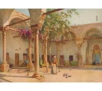 ARToPHIIU Quadri Stampe Pittura su Tela Arte Stampa su Tela Dipinto Gli ospizi di carità persiani di Walter Frederick Roofe Tyndale per L'arredamento Della Camera da Letto 60x90cm