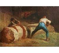 ARToPHIIU Quadri Stampe Pittura su Tela Arte Stampa su Tela Dipinto i taglialegna di Jean Francois Millets per L'arredamento Della Camera da Letto 60x90cm