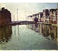 ARToPHIIU Quadri Stampe Pittura su Tela Arte Stampa su Tela Dipinto il bacino portuale di Le Havre di Albert Marquet per L'arredamento Della Camera da Letto 60x90cm