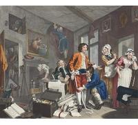 ARToPHIIU Quadri Stampe Pittura su Tela Arte Stampa su Tela Dipinto il giovane erede prende possesso degli effetti avaro di William Hogarth per L'arredamento Della Camera da Letto 60x90cm
