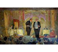 ARToPHIIU Quadri Stampe Pittura su Tela Arte Stampa su Tela Dipinto la commedia Little Café Paris degli Champs Elysees di Edouard Vuillard per L'arredamento Della Camera da Letto 60x90cm