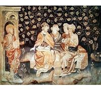 ARToPHIIU Quadri Stampe Pittura su Tela Arte Stampa su Tela Dipinto la prima resurrezione dei martiri dall'Apocalisse di Angers di Nicolas Bataille per L'arredamento Della Camera da Letto 60x90cm