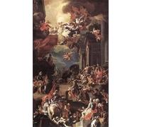 ARToPHIIU Quadri Stampe Pittura su Tela Arte Stampa su Tela Dipinto la Strage dei Giustiniani a Chios di Francesco Solimena per L'arredamento Della Camera da Letto 60x90cm