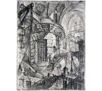 ARToPHIIU Quadri Stampe Pittura su Tela Arte Stampa su Tela Dipinto la Torre Rotonda Tavola III Da Carceri Dinvenzione di Battista Piranesi per L'arredamento Della Camera da Letto 60x90cm