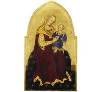ARToPHIIU Quadri Stampe Pittura su Tela Arte Stampa su Tela Dipinto Lady col Bambino in trono di Gentile Da Fabriano per L'arredamento Della Camera da Letto 60x90cm