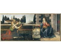ARToPHIIU Quadri Stampe Pittura su Tela Arte Stampa su Tela Dipinto l'Annunciazione di Leonardo Da Vinci per L'arredamento Della Camera da Letto 60x90cm