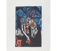 ARToPHIIU Quadri Stampe Pittura su Tela Arte Stampa su Tela Dipinto le agonie d'amore di Ernst Ludwig Kirchner per L'arredamento Della Camera da Letto 60x90cm