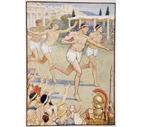 ARToPHIIU Quadri Stampe Pittura su Tela Arte Stampa su Tela Dipinto nei primi tempi una semplice corsa podistica era l'unico evento di Walter Crane per L'arredamento Della Camera da Letto 60x90cm