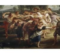 ARToPHIIU Quadri Stampe Pittura su Tela Arte Stampa su Tela Dipinto Particolare della danza contadina di Peter Paul Rubens per L'arredamento Della Camera da Letto 60x90cm