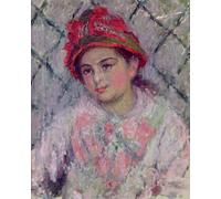 ARToPHIIU Quadri Stampe Pittura su Tela Arte Stampa su Tela Dipinto Ritratto di Blanche Hoschede da giovane di Claude Monet per L'arredamento Della Camera da Letto 60x90cm
