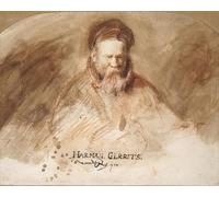 ARToPHIIU Quadri Stampe Pittura su Tela Arte Stampa su Tela Dipinto Ritratto di un vecchio padre di Rembrandt di Rembrandt Van Rijn per L'arredamento Della Camera da Letto 60x90cm