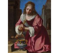 ARToPHIIU Quadri Stampe Pittura su Tela Arte Stampa su Tela Dipinto Santa Prassedi di Jan Vermeer Van Delft per L'arredamento Della Camera da Letto 60x90cm