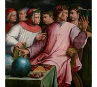 ARToPHIIU Quadri Stampe Pittura su Tela Arte Stampa su Tela Dipinto Sei poeti toscani di Giorgio Vasari per L'arredamento Della Camera da Letto 60x90cm