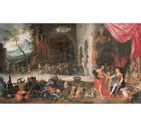 ARToPHIIU Quadri Stampe Pittura su Tela Arte Stampa su Tela Dipinto Venere alla fucina di Vulcano di Jan Brueghel il Giovane per L'arredamento Della Camera da Letto 60x90cm