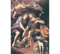 ARToPHIIU Quadri Stampe Pittura su Tela Arte Stampa su Tela Dipinto Venere e Adone di Battista Caracciolo per L'arredamento Della Camera da Letto 60x90cm