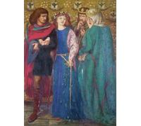 ARToPHIIU Stampa Tela Poster Pittura Quadri su Tela Orazio alla scoperta della follia di Ofelia di Dante Gabriel Charles Rossetti per la Decorazione Domestica dell'ufficio 60x90cm