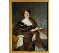 ARToPHIIU Stampa Tela Poster Pittura Quadri su Tela Ritratto di Madame Alexandre Dumas Son Nee Nadia Knorring di Jules Lefebvre per la Decorazione Domestica dell'ufficio 60x90cm